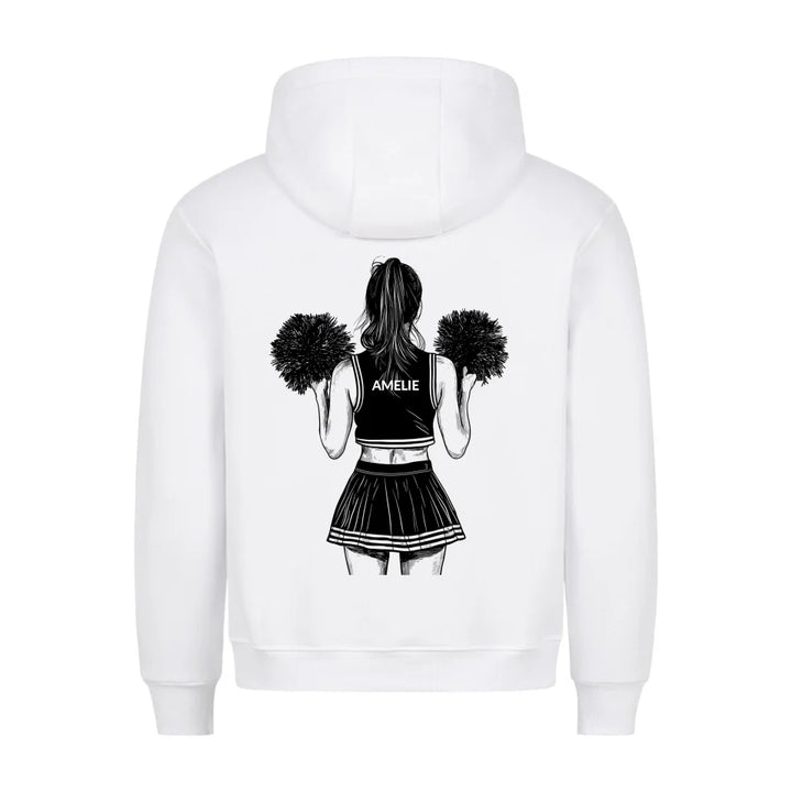 Personalisierbarer Cheerleader Hoodie Weiß