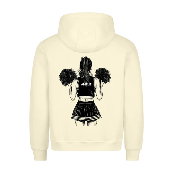 Personalisierbarer Cheerleader Hoodie Beige