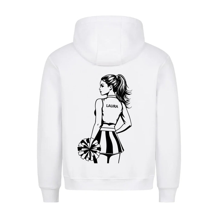 Personalisierbarer Cheerleader Hoodie Weiß