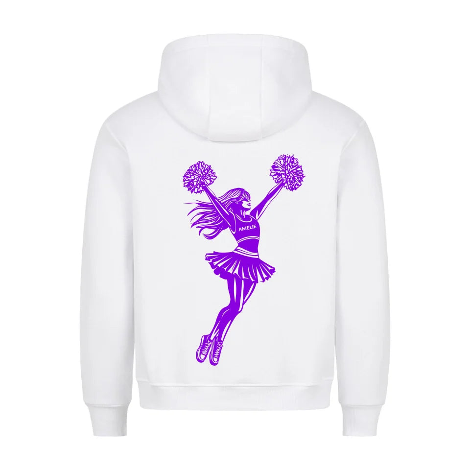 Personalisierbarer Cheerleader Hoodie Weiß