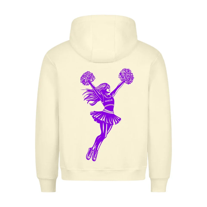 Personalisierbarer Cheerleader Hoodie Beige