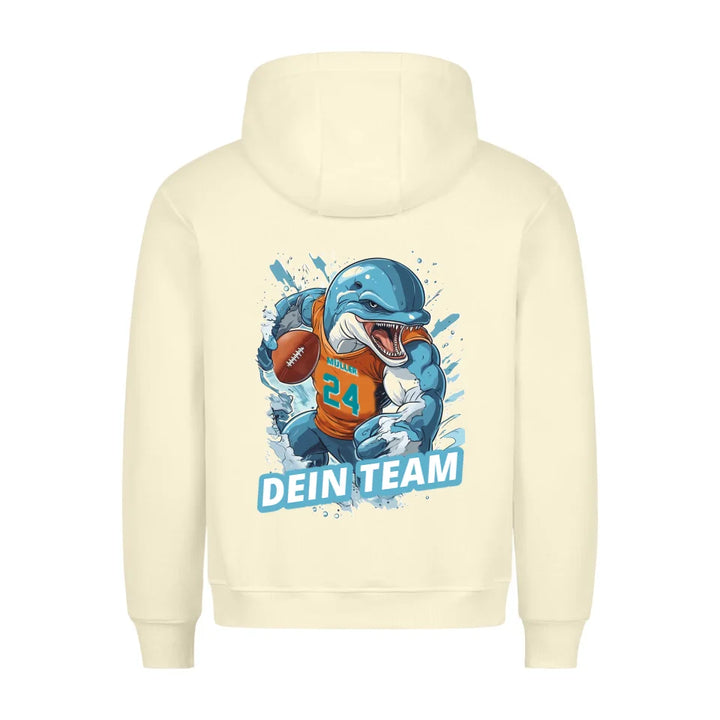 Personalisierbarer NFL / GFL Football Hoodie Dolphins Beige