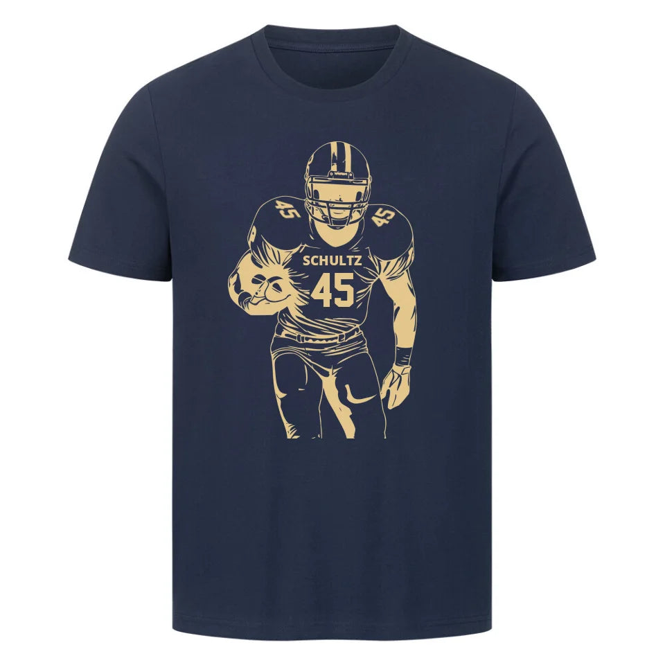 Personalisierbares Football T-Shirt Navy Blue