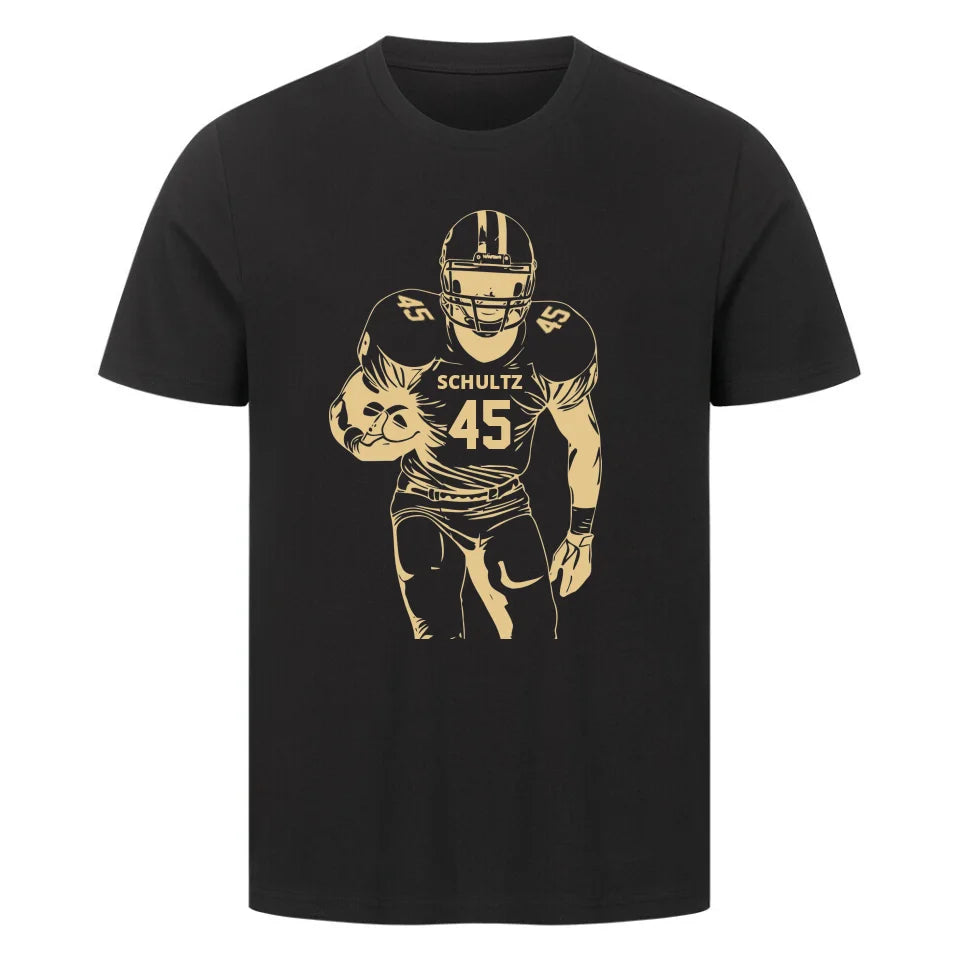 Personalisierbares Football T-Shirt Schwarz