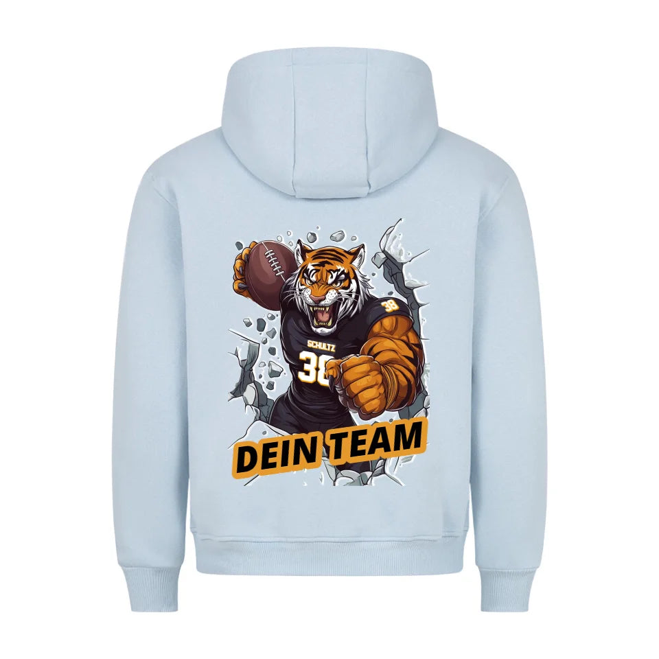 Personalisierbarer NFL / GFL Football Hoodie Bengals Tiger Hellblau