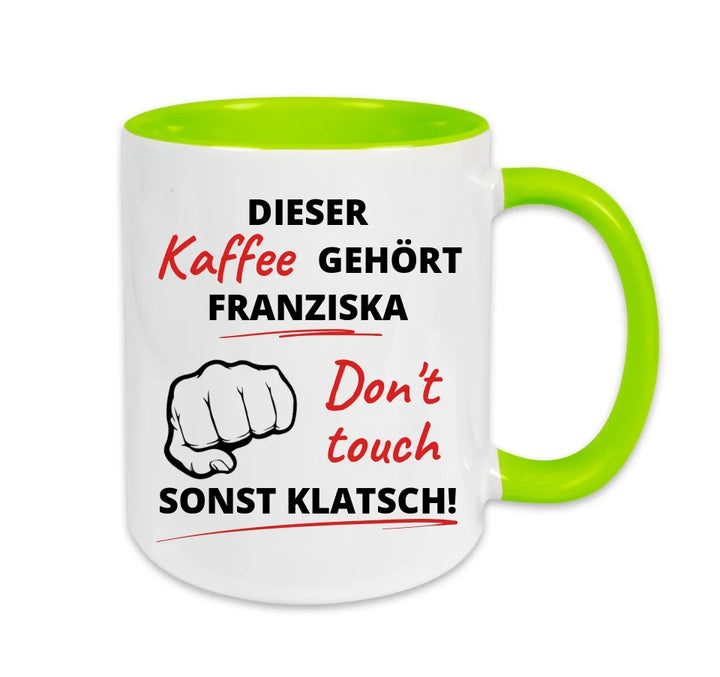 Personalisierbare, witzige, lustige Sprüche Tasse Grün