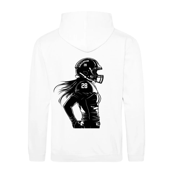 "Determination" Football Zipper Hoodie (personalisierbar)