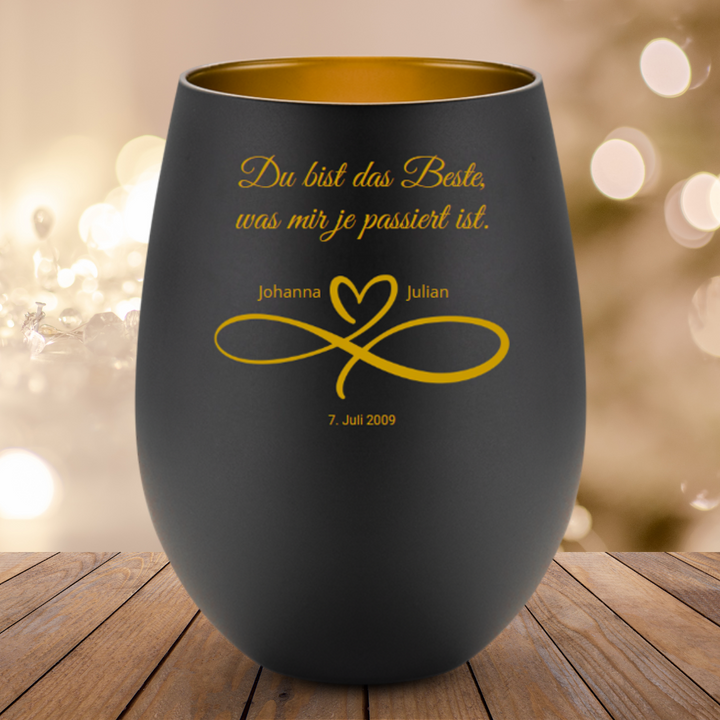 "Das Beste" - Windlicht (personalisiert) - cheerwear